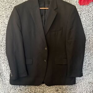 Chaps Men's Vintage Wool Blazer Sport Coat Jacket Black Size 48